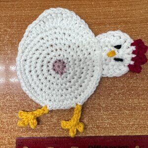 Handmade Coaster Set of 4 Chicken New